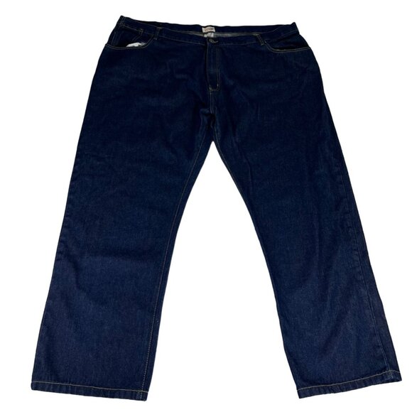 Vintage Noiz Straight Leg Denim Jeans Men's 54 Blue Dark Wash High Waist Pockets - Picture 1 of 8